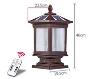 Lampe murale solaire de jardin décorative, LED paysage en aluminium moulé sous pression, porte en aluminium doré café étanche IP65 simple