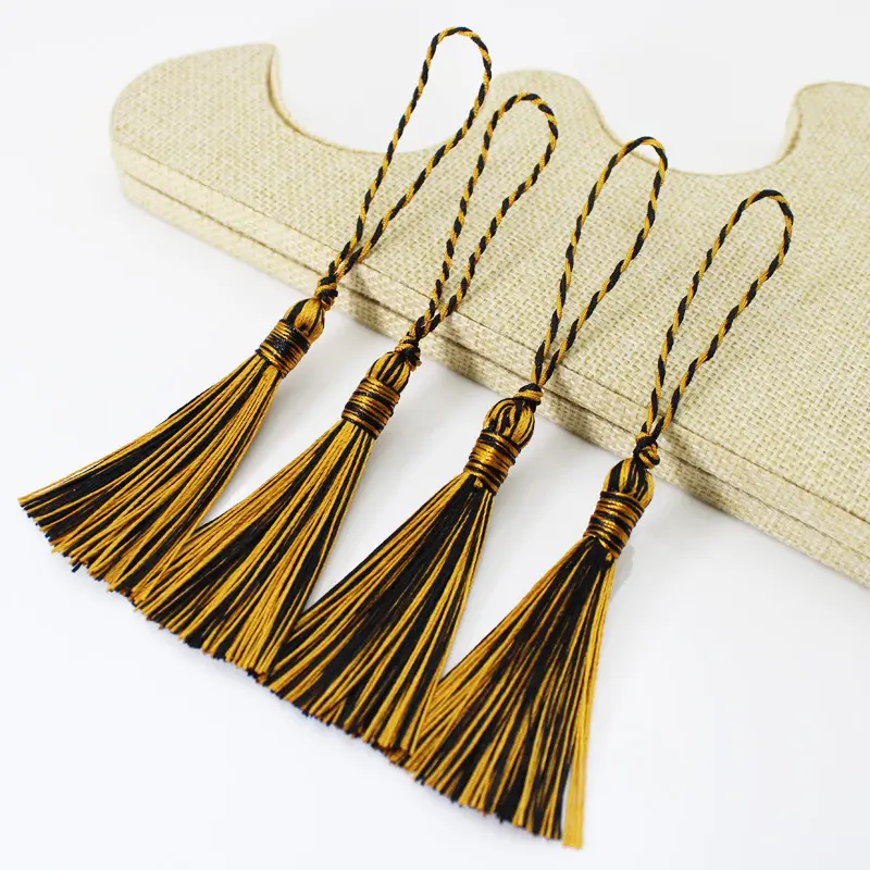 Clothing Tassel Polyester Fashion DIY double Color Fringe Garment Accessories Polyester Tassel Silky For Decoration
