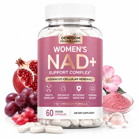 Capsules NAD Plus pour femmes adultes, nicotinamide riboside, collagène, resvératrol, acide hyaluronique, anti-âge, énergie, OEM, ODM, marque privée