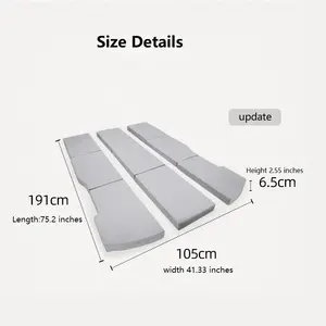 Matelas porte-voiture Matelas de camping pliable à mémoire de forme pour deux personnes pour Tesla Model Y Matelas Portable Trunk <span class=keywords><strong>Lit</strong></span> de voyage - Product Image 2