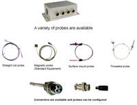 Capteur de température sans fil PT100 LoRa multi-sondes haute précision pour la surveillance à distance des températures industrielles
