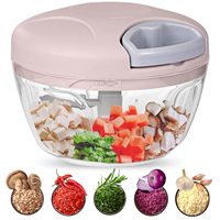 Handleiding Voedsel Chopper Compact Krachtige Hand Held Pull Groente Chopper Blender Om Chop Vruchten Kruiden Uien Knoflook Voor Salsa