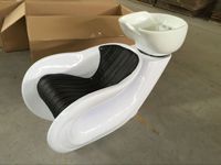 Chaise rouge durable de shampooing de fibre de verre chaise de lavage de cheveux de salon de coiffure pour la vente en gros
