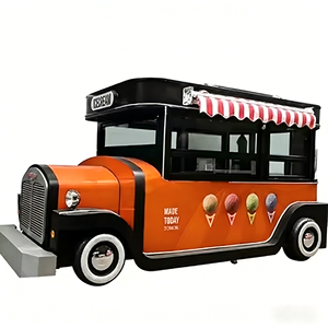 Fully Equipped <b>Small</b> Fast Food Mobile Kitchen <b>Ice</b> Cream & Coffee Cart for Restaurants & Catering Portable Food Trailer Truck - Product Image 1