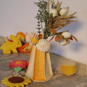 Handmade Traditional Eco-Friendly Loofah <b>Flower</b> Vases for Home Decoration Wholesale Table Vase Ornaments <b>Artificial</b> - Product Image 6