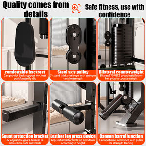 Appareil d'entraînement multifonctionnel noir, équipement de fitness léger pour usage commercial - Product Image 3