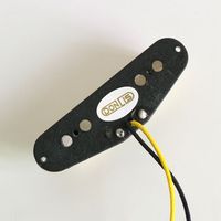 Donlis 48/50/52mm DS53V Micro de guitare électrique vintage ST à bobine simple avec aimants Alnico V chanfreinés et composants plats noirs