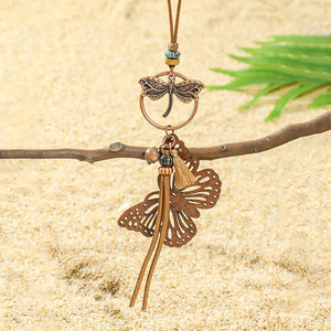 Bohemian Long <strong>Necklaces</strong> for Women Vintage Bird Leaves Wings Butterfly <strong>Necklace</strong> Handmade Retro Africa <strong>Boho</strong> Jewelry Gifts - Product Image 3