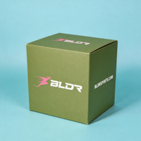 Boîte d'expédition en carton ondulé avec logo personnalisé, boîte d'expédition en carton vert mat de luxe pour l'emballage de vêtements de sport et de chaussures