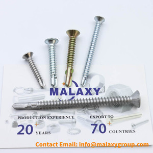 Malaxy Din <span class=keywords><strong>7504P</strong></span> Acero inoxidable 304/316/410 Tornillos de carburación Tornillos de perforación de cabeza avellanada empotrada en cruz de rosca M2 - Product Image 6