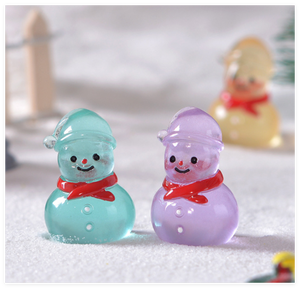 3D Mini Bức Tượng Nhỏ Nhỏ Phát Sáng Nhựa Người Tuyết Và Cây Giáng Sinh Trang Trí Xmas Món Quà Con Số Nhỏ Cho Quả Cầu Tuyết Tự Làm - Product Image 4