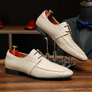Chaussures habillées pour homme en cuir véritable à lacets, pour mariage, semelle en caoutchouc, respirantes, antidérapantes, semelle souple, Derby - Product Image 6