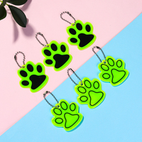 Pendentif Patte de Chien Réfléchissant - Accessoire de Sécurité pour la Conduite Nocturne - Chaîne de Sac à Dos Étudiant - Porte-clés Ultra-Lumineux - Avertissement de Sécurité