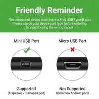 Kabel Data Mindpure Mini 5P Tembaga Berlapis Timah Berkualitas Tinggi Cocok untuk Perekam Mengemudi T Port V3 Kabel Mini Usb Berlapis Emas
