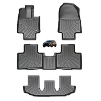 Nouveau modèle de tapis de voiture 3D en TPE, tapis de sol de voiture imperméables, tapis de sol pour Toyota Highlander 2020-2024, 7 places, rayures classiques