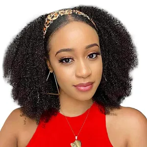 Afro kinky curly products for natural Human transplant weft brazilian hair extractor on sale headbands Wigs for women