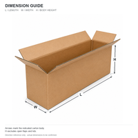 Boîte d'emballage en carton ondulé kraft sur mesure, longue, pour l'expédition, l'exportation, le stockage et la livraison pour le commerce électronique