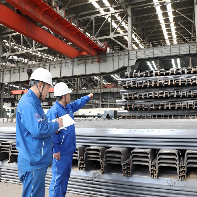 Construction Steel Structure  Q235B Q345B S355JR  Hot Rolled U Type Steel Sheet Pile for Retaining Wall Building Project