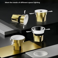 Ew Moderne Encastré LED Salon Anti-Éblouissement Haute Définition Petit Trou Courbé Micro-Trou Croix-Émission Dimmable Double-Couleur