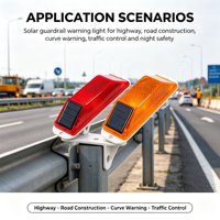 Feu de signalisation solaire pour garde-corps, clignotant LED, réflecteur stroboscopique pour la sécurité des chantiers routiers, OEM Zz