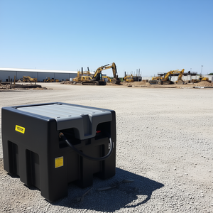 Réservoir de carburant diesel portable Yevor 58 gallons Pompe électrique 12V Tuyau de 13,1 pieds Utilisation industrielle - Product Image 2