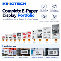 Module d'affichage E-Paper Kingtech OEM 2,9 pouces BWRY 4 couleurs (noir, blanc, rouge, jaune) 128x296 E-Ink pour la vente au détail intelligente