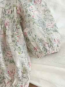 Mameluco de Algodón con Mangas Largas y Estampado Floral Vintage para Bebés Niñas de 0 a 24 Meses, Primavera 2026 - Product Image 5