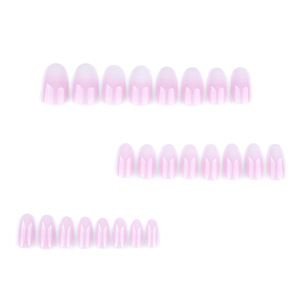 <span class=keywords><strong>Ongles</strong></span> à presser en ABS, forme amande, dégradé rose pêche et blanc laiteux, finition brillante, style French, souples et flexibles, logo personnalisable, certifiés CE, 24 pièces - Product Image 2