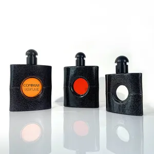Schlussverkauf 30 ml 50 ml 80 ml kundendefiniertes Logo kostenloses Design luxuriöse schwarze leere Glas-Parfüm-Nebel-Sprühflasche mit Verpackung Geschenkbox