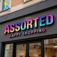 Enseigne commerciale à LED multicolores à haute luminosité, lettres lumineuses personnalisées pour une publicité dynamique en vitrine