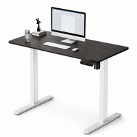 Base de bureau motorisée blanche à colonne simple, réglable en hauteur, 2 niveaux, pour vente en gros