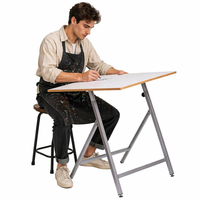 Table à dessin inclinable de qualité professionnelle pour projets d'architecture universitaires