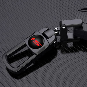 <span class=keywords><strong>Porte</strong></span>-clés de voiture vintage en alliage de zinc et acier inoxydable, design de dessin animé tendance, pour hommes et femmes, rotatif à 360 degrés, sans tournevis - Product Image 2