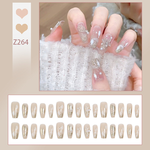 Z259-265 Descuento por Volumen 24 <span class=keywords><strong>Uñas</strong></span> <span class=keywords><strong>Postizas</strong></span> <span class=keywords><strong>de</strong></span> Cobertura Completa Estilo Francés ABS, Forma Cuadrada Corta, <span class=keywords><strong>Uñas</strong></span> <span class=keywords><strong>de</strong></span> Presión con <span class=keywords><strong>Pegamento</strong></span> Pre-diseñadas - Product Image 5
