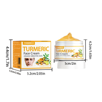 Crème au curcuma anti-acné, atténue les cicatrices et les taches brunes, pour les peaux grasses et ternes, soin éclaircissant pour le visage au curcuma, 50 ml