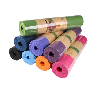 Tapetes de Yoga Antideslizantes de TPE de 8 mm, Personalizables con Logotipo, Gruesos, Amortiguadores de Impactos, para Ejercicio en Casa - Product Image 1