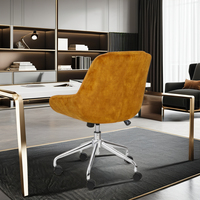Chaise de bureau pivotante de luxe à dossier haut en cuir PU souple/velours avec appuie-tête et accoudoir en maille Style design moderne