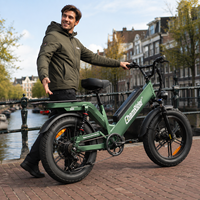 80Nm Hochdrehmoment 48V 55Ah Halbfester Akku E-Bike 240KM Reichweite 8A Schnellladung Essenslieferung Lastenfahrrad D55