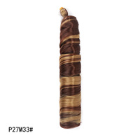 Extensions de cheveux synthétiques bouclés à la française de 28 pouces, en fibre haute température, teintes, 150g, trame simple, pour tresses africaines pour femmes
