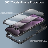 360 couverture complète clair Transparent TPU PC étui de téléphone portable pour Xiaomi Redmi 14C 14T Pro Note 14 Pro Plus 13T 16 Pro Max