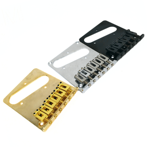 Wholesale string instrument accessories High Quality Electric <b>Guitar</b> Accessories Metal 6-String Electric <b>Guitar</b> Bridge - Product Image 5