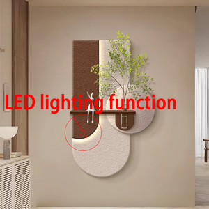 <span class=keywords><strong>Peinture</strong></span> décorative LED lumineuse style crème, art tridimensionnel en grès sablé à la main pour la décoration intérieure - Product Image 4