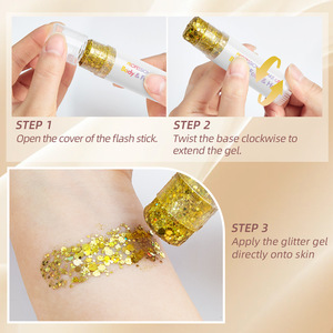 フェイスビューティグリッター自分のブランドボディフェイスキラキラスティックロングウェアプロメイクパーティーフェスティバル - Product Image 3