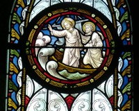 Panel de Vidrio Emplomado Personalizado para Iglesia, Figura Religiosa, Vidrio Artístico Laminado para Dormitorio, Sala de Estar, Decoración de Lujo