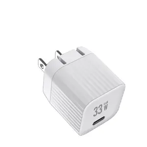 Ultra Flat Usb Qc 4.0 Type C Wall Charger For Mobile Phone Best Selling Products 33W Foldable Charger