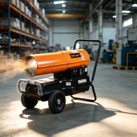 Chauffage au diesel à air forcé LN5OKTCE 30kW 50kW, chauffage industriel mobile au fioul pour usine