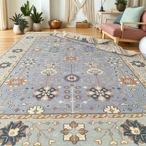 New Serena Lily Hand Knotted Wool <b>Rug</b>, Oushak <b>Rug</b>, Wool Area <b>Rug</b> for living room, bedroom, Dining area,Area <b>Rug</b>,Handmade AreaRug - Product Image 6