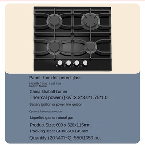 Best Sale 4 Burner Gas Electric <b>Cooker</b> High Quality Stainless Steel Cooktop Black Powder Pan Support Outdoor RV Kitchen - Product Image 5