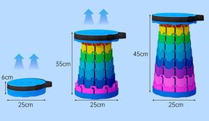 123Sports Tabouret télescopique pliable avec coussin, en tissu moderne, léger, doux, confortable, facile à installer, housse amovible, pour l'extérieur - Product Image 2