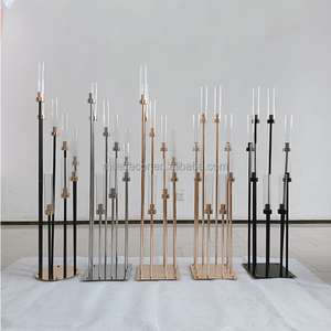 Décoration de scène de fête de mariage, bougeoir en métal à 5 têtes, <span class=keywords><strong>chandelier</strong></span> électrique - Product Image 6